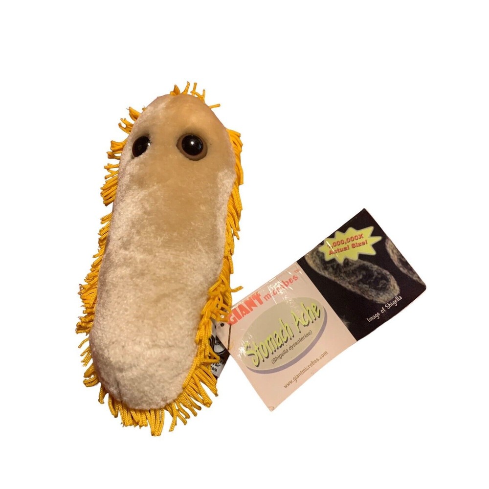 Giant Microbes Shigella Stomach Ache Plush Stuffed Toy Yellow NWT 7” Science